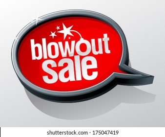 Blowout Sale Speech Bubble