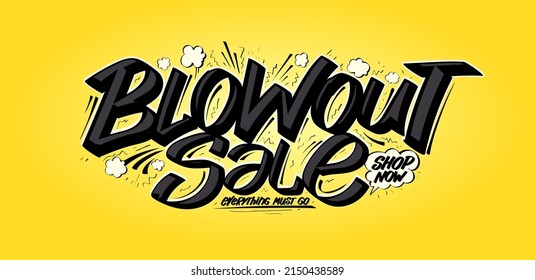 Blowout Sale Vector Web Banner Mockup Stock Vector (Royalty Free