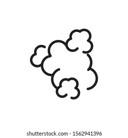 blows steam cloud comic smoke line style illustration