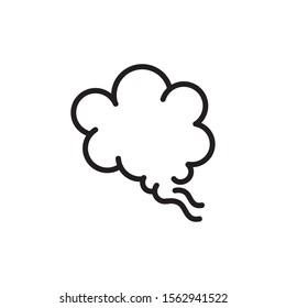blows steam cloud comic smoke line style illustration