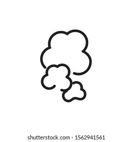 blows steam cloud comic smoke line style illustration