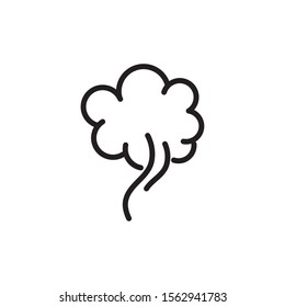 Blows Steam Cloud Comic Smoke Line Stock Vector (Royalty Free ...