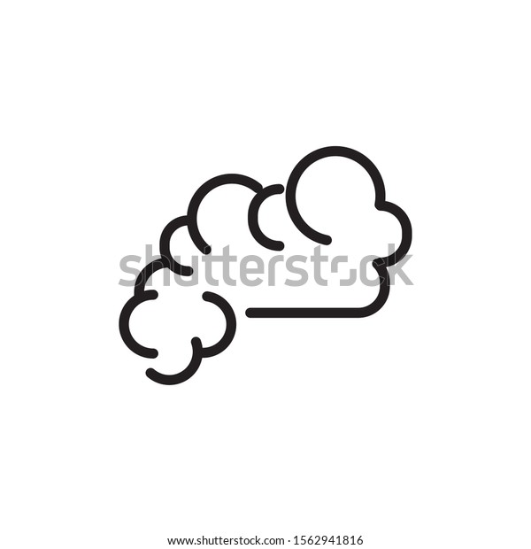 Blows Steam Cloud Comic Smoke Line Stock Vector Royalty Free 1562941816 4106