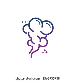 blows steam cloud smoke gradient icon illustration