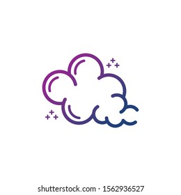 blows steam cloud smoke gradient icon illustration