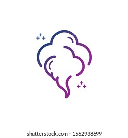 blows steam cloud smoke gradient icon illustration