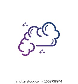 blows steam cloud smoke gradient icon illustration