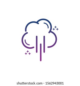 blows steam cloud smoke gradient icon illustration