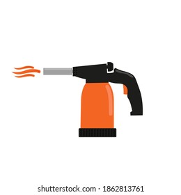 Blowtorch with fire vector illustration in style flat