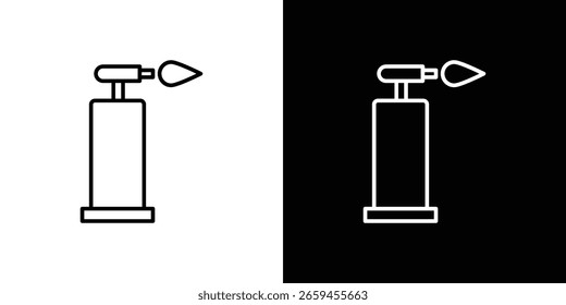 Blowtorch icon for concept and graphic design. Collection of high quality black style vector icons