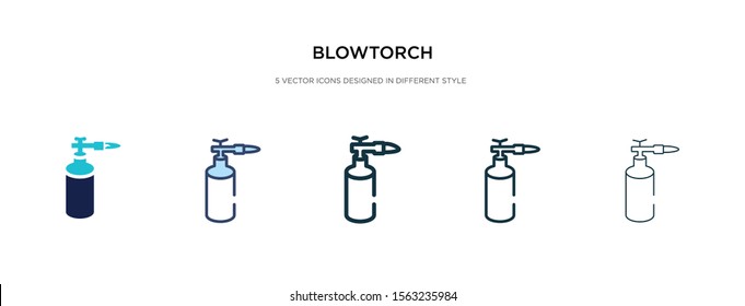 blowtorch icon in different style vector illustration. two colored and black blowtorch vector icons designed in filled, outline, line and stroke style can be used for web, mobile, ui
