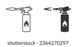 Blowtorch icon. Gas burner icon. Vector illustration.