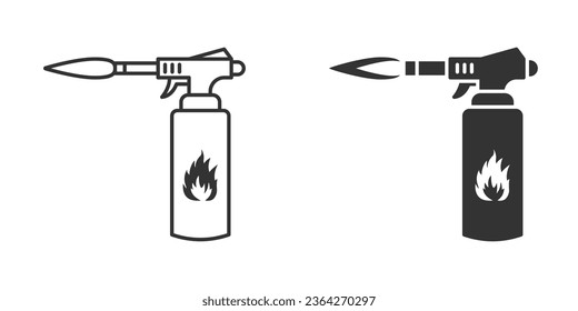 Blowtorch icon. Gas burner icon. Vector illustration.