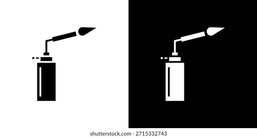 Icono de soplete Establecer colección. Silueta de Vector.