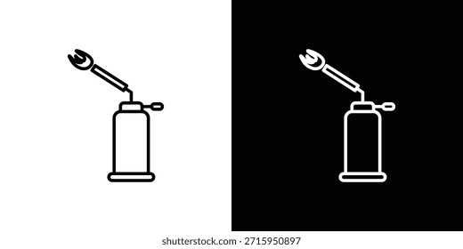 Ícone do maçarico. Símbolo simples plano. Ilustração do pictograma do contorno de preto perfeito
