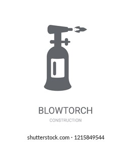 blowtorch icon. Trendy blowtorch logo concept on white background from Construction collection. Suitable for use on web apps, mobile apps and print media.