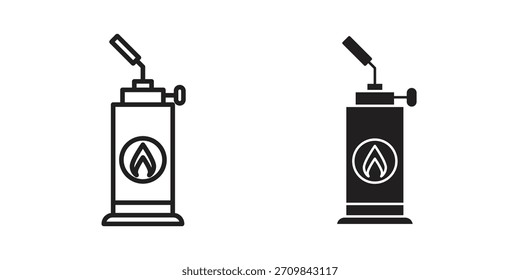 Ilustración vectorial de icono de soplete. Diseño plano. Símbolos de Vector de Diseño gráfico.