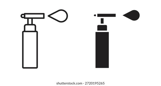 Iconos de soplete. Píxel perfecto. Icono de contorno de Vector. Concepto de logotipo plano.