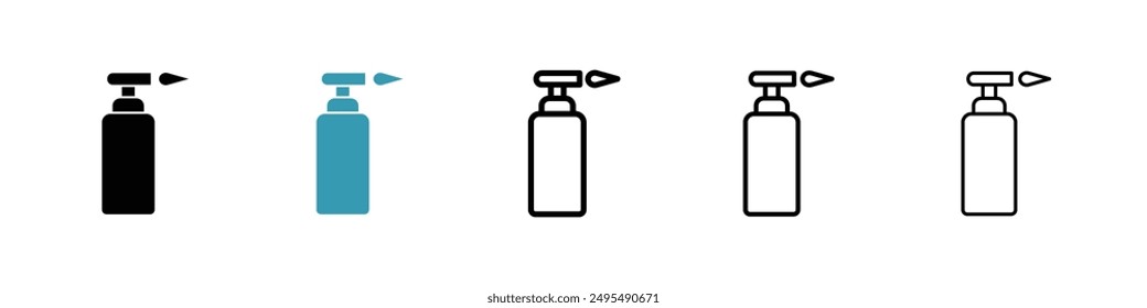 Blowtorch line icon vector set.