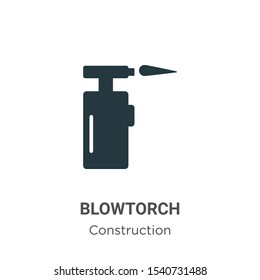 Blowtorch vector icon on white background. Flat vector blowtorch icon symbol sign from modern construction collection for mobile concept and web apps design.