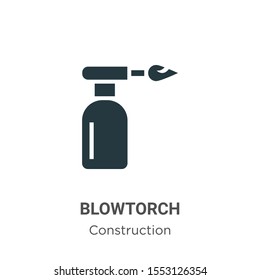 Blowtorch vector icon on white background. Flat vector blowtorch icon symbol sign from modern construction collection for mobile concept and web apps design.