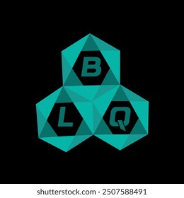 Logotipo de letra minimalista creativa BLQ. BLQ diseño de logotipo de letra de alfabeto de iniciales de Vector únicas

