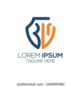Letra BLR que forma el vector del logotipo del escudo.