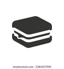 BLT Sandwich Icon on White Background - Simple Vector Illustration