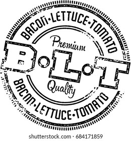 BLT Sandwich Vintage Menu Design Stamp