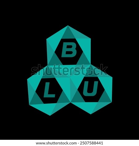 BLU creative minimalist letter logo. BLU unique vector initials alphabet letter logo design
