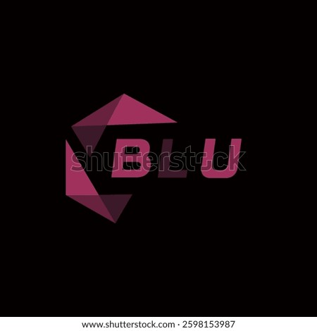 BLU creative minimalist letter logo. BLU unique vector initials alphabet letter logo design
