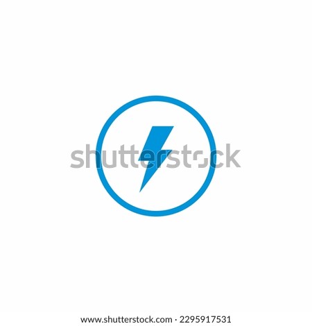 Blu Flash icon. Lightning icon. sign design. electric voltage icon.