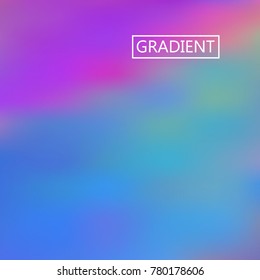 Blu iridescent holographic background. Foil rainbow texture. Abstract soft pastel colors backdrop. Trendy creative vector cosmic gradient. Vibrant print illustration. Creative neon template.