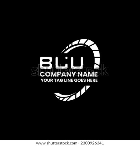 BLU letter logo creative design with vector graphic, BLU simple and modern logo. BLU luxurious alphabet design  