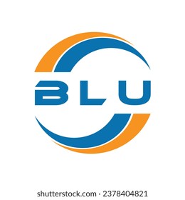 BLU letter logo design on a white background or Monogram logo design for entrepreneur and business.