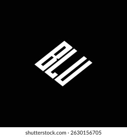 BLU letter logo ontwerp op zwarte achtergrond.  
BLU letter bedrijfslogo ontwerp. 
BLU creatieve initialen letter logo concept.
