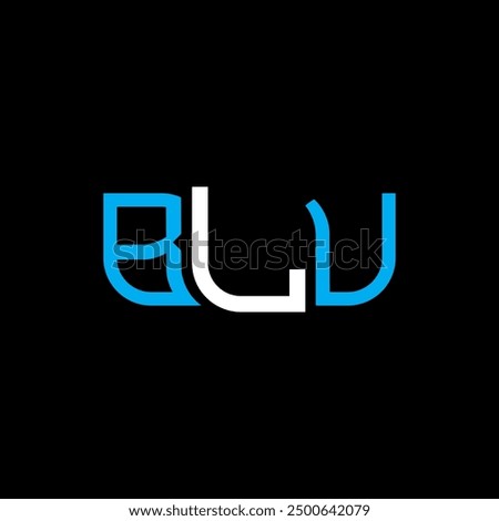 BLU logo design, BLU simple and modern logo. BLU luxurious alphabet design  