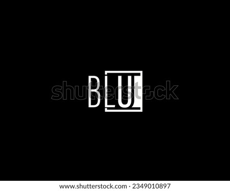 BLU Logo and Graphics Design, Modern and Sleek Vector Art and Icons isolated on black background