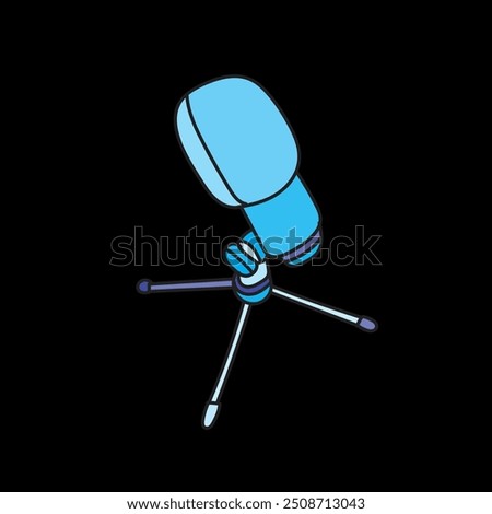 blu microphone illustration vector design 