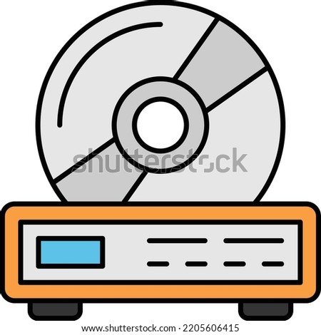 blu ray disc vector color icon design, Big data Symbol, Business intelligence Sign,Web hosting and Data Center Stock Illustration, high capacity disk driver Concept