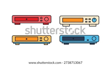 Blu Ray Player Line clean abstract modern vector