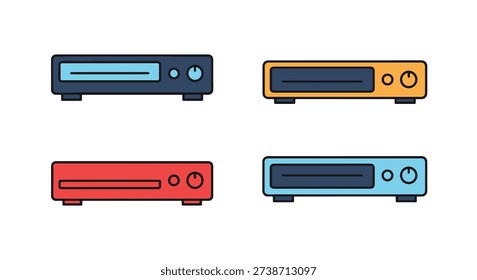 Blu Ray Player Line minimal abstract style vector
