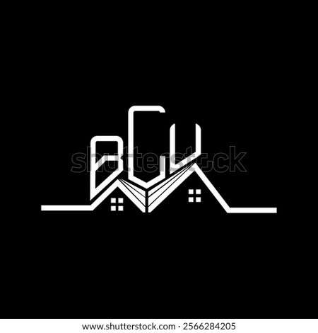 BLU Real State logo design, BLU simple and modern logo. BLU luxurious alphabet design  