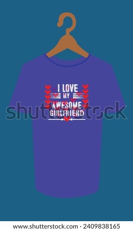 Blu t-shirt design for valentine's Day 
