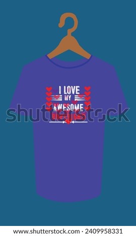 Blu T-shirt Design For valentine's Day