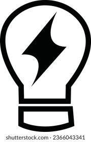 Blub, idea, light icon modern vector template design symbol sign isolated on White background.