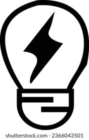 Blub, idea, light icon modern vector template design symbol sign isolated on White background.