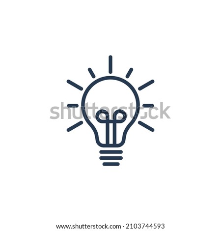 Blub, idea, light icon modern vector illustration template design symbol sign isolated on White background.
