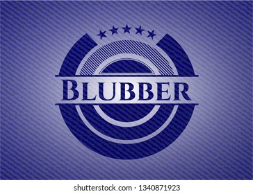 Blubber badge with jean texture