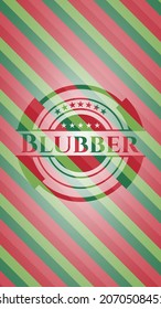 Blubber christmas badge. Vector Illustration. Detailed. 
